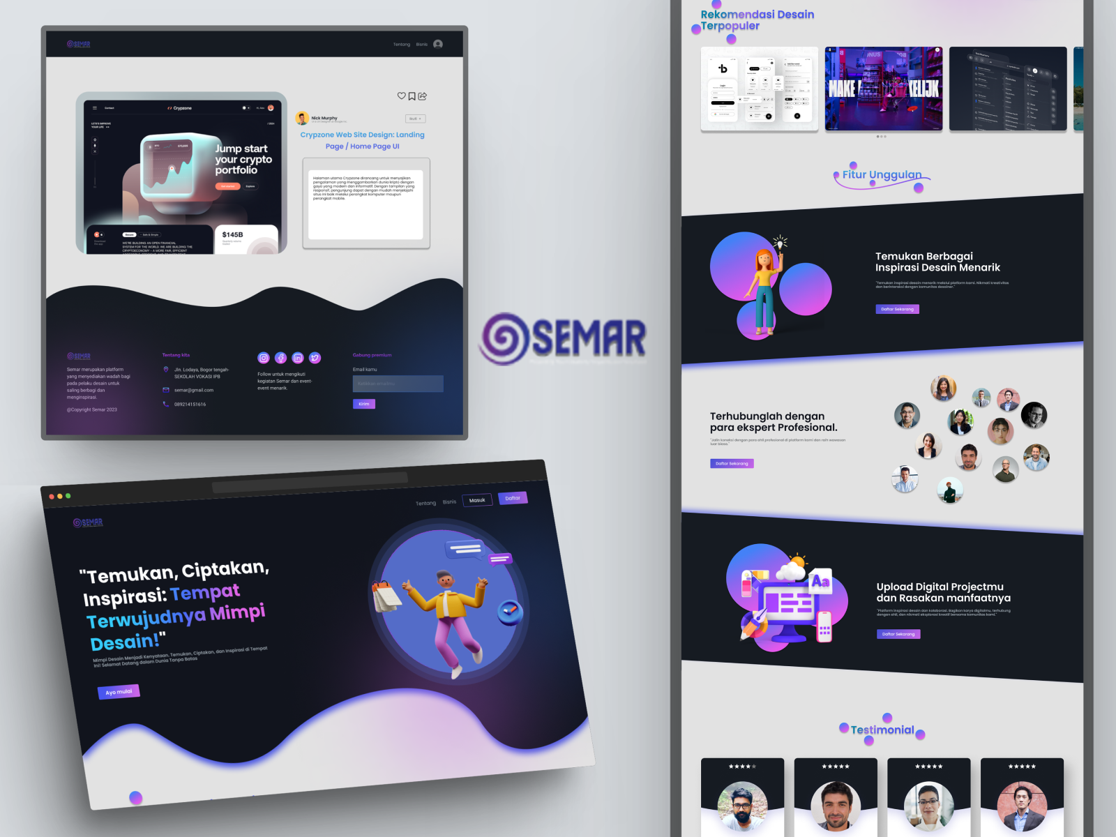 Semar UI Web Design Portfolio